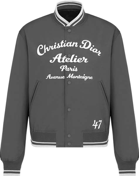 dior bomber jacket grey|Dior puffer jacket navy.